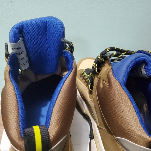 NIB ASH Alfa Alfa Mid-Top Suede Leather Platform Tan Hiking Sneakers Boots sz 41 - Picture 10 of 13